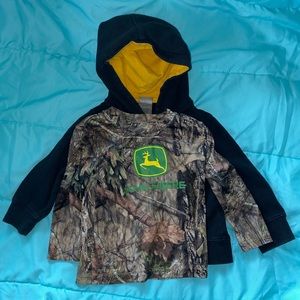 Toddler boy John Deere Jacket & Long sleeve shirt